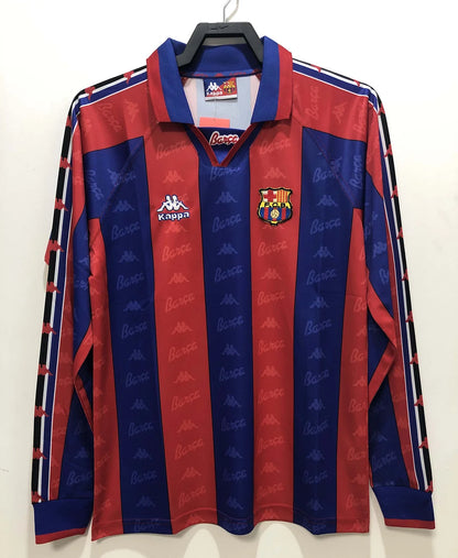 1996/1997 Retro Long Sleeve Barcelona Football Shirt Home Champions League 1:1 Thai Quality