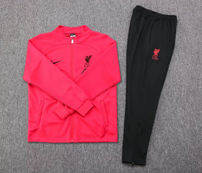 2022/2023 Liverpool Long Zipped Jacket Pink Jersey 1:1 Thai Quality Set