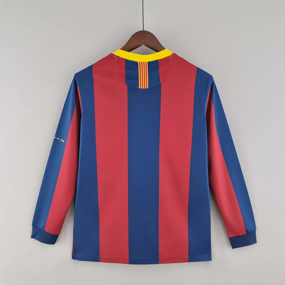 2010/2011 Retro Long Sleeve Barcelona Home Football Shirt 1:1 Thai Quality