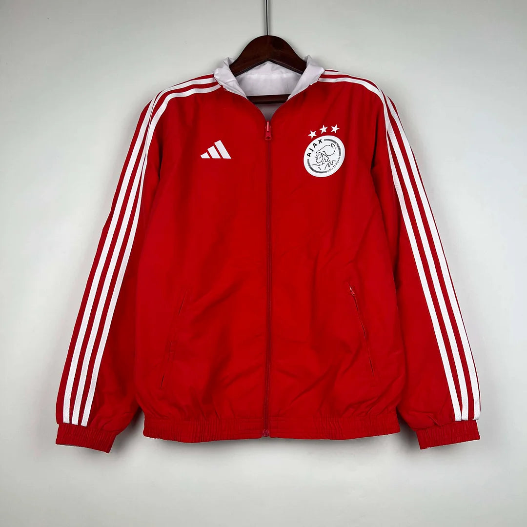 2023/2024 Ajax Reversible Windbreaker（Red-White）Soccer Jersey 1:1 Thai Quality