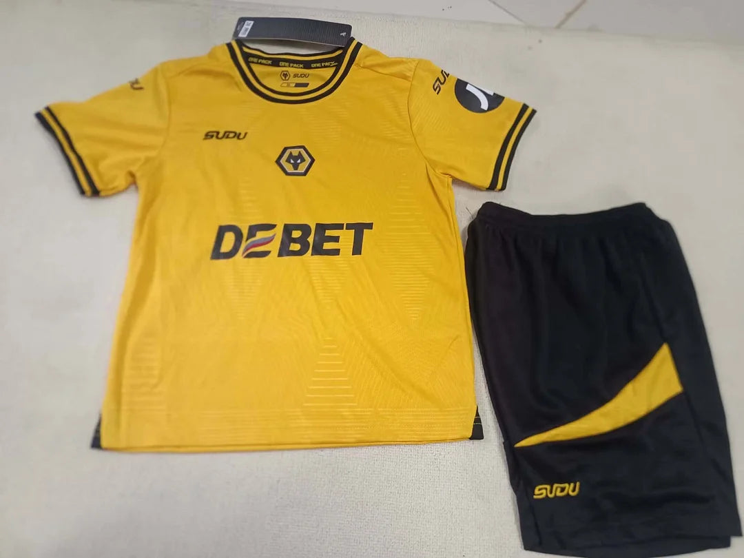 2024/2025 Wolverhampton Wanderers Home Football Jersey  Shirt 1:1 Thai Quality Kids Size