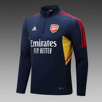 2022/2023 Arsenal Half-Pull Training Suit Royal Blue Football Shirt 1:1 Thai Quality Set