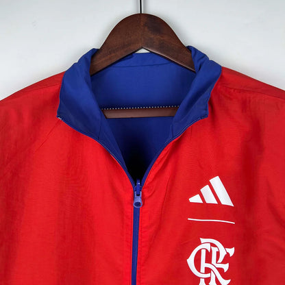 2023-2024 Flamengo CasuaI Reversible Windbreaker（Blue-red）Soccer Jersey 1:1 Thai Quality