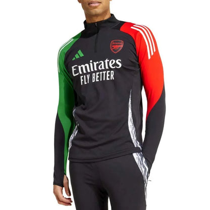 2024/2025 Arsenal Half-Pull Training Suit Black Football Shirt 1:1 Thai Quality Set