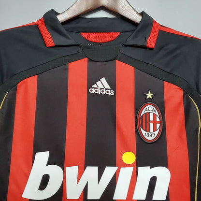 2006/2007 Retro Long Sleeve AC Milan Home Football Shirt 1:1 Thai Quality