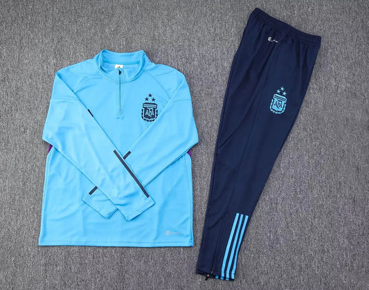 2022 Argentina Half-Pull Training Suit Blue Jersey Set