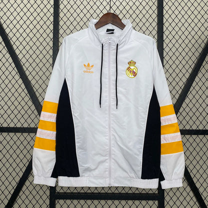 2024/2025 Real Madrid Windbreaker White Soccer Jersey 1:1 Thai Quality