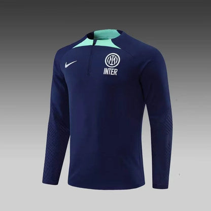 2022/2023 Internazionale Milan Half-Pull Training Suit Royal Blue Football Jersey 1:1  Thai Quality Set