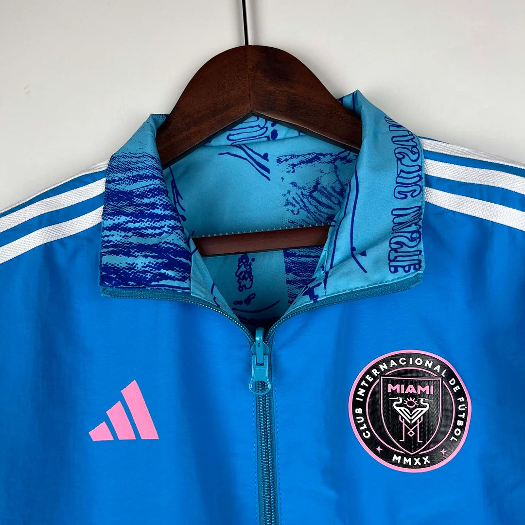 2023/2024 Inter Miami Reversible Windbreaker Blue Soccer Jersey 1:1 Thai Quality