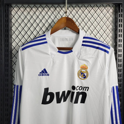 2010/2011 Retro Long Sleeve Real Madrid Home Soccer Jersey 1:1 Thai Quality