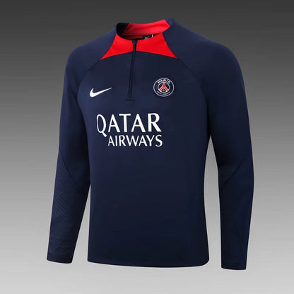 2022/2023 Psg Paris Saint-Germain Half-Pull Training Suit Royal Blue Set