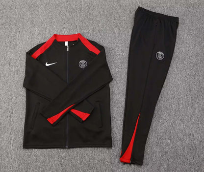 2024/2025 Psg Paris Saint-Germain Long Zipped Jacket Black Set