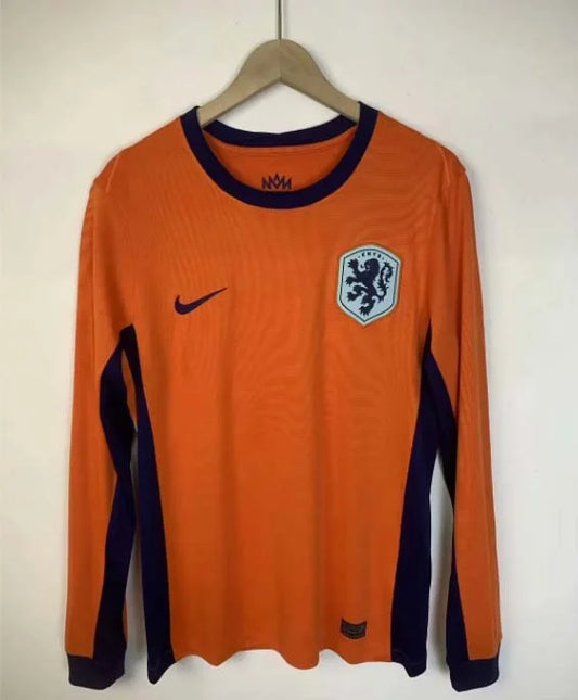 2024 Long Sleeve Netherlands National Team Home Football Shirt 1:1 Thai Quality