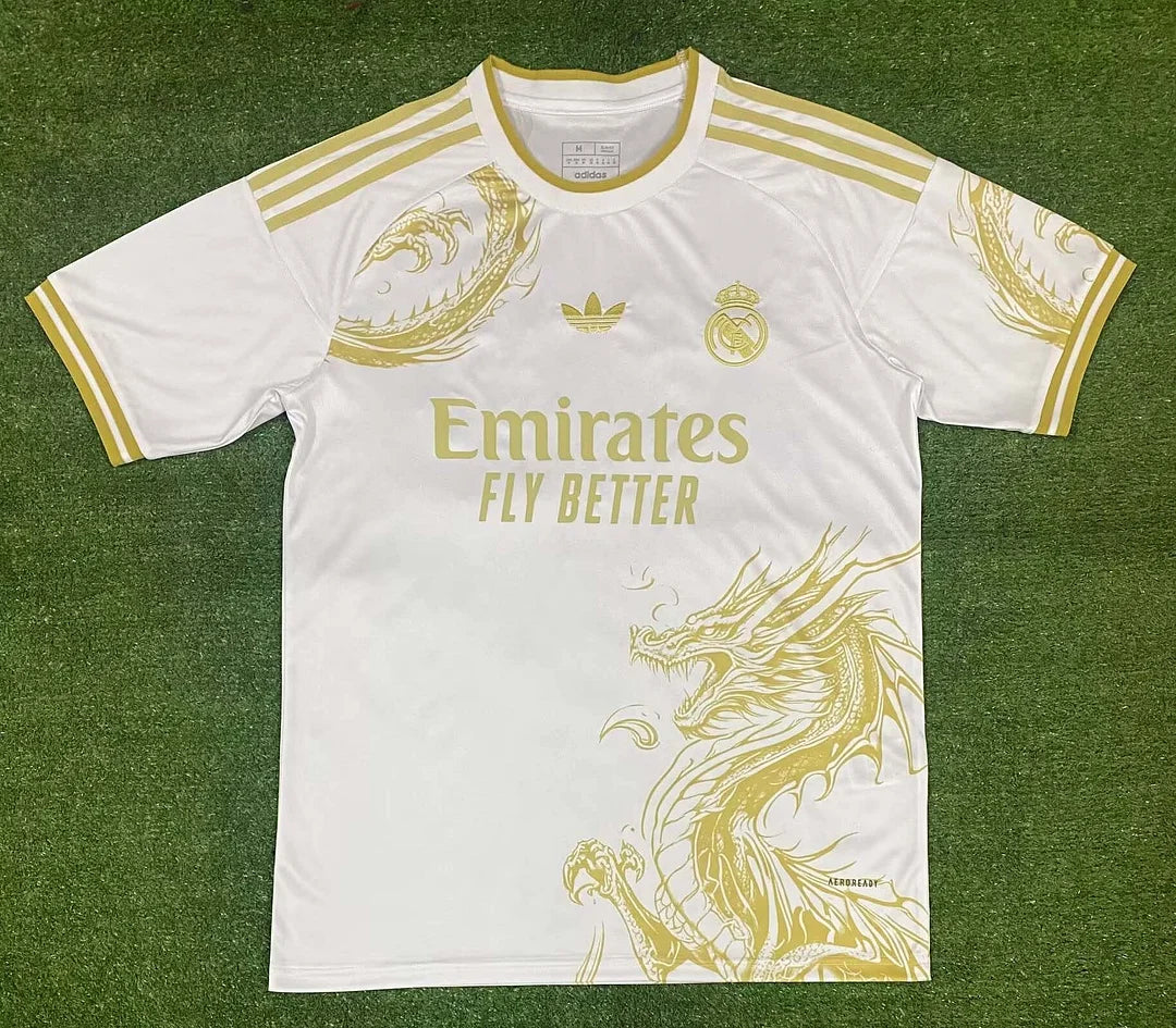 2024/2025 Real Madrid Special Edition White Gold Football Shirt1:1 Thai Quality