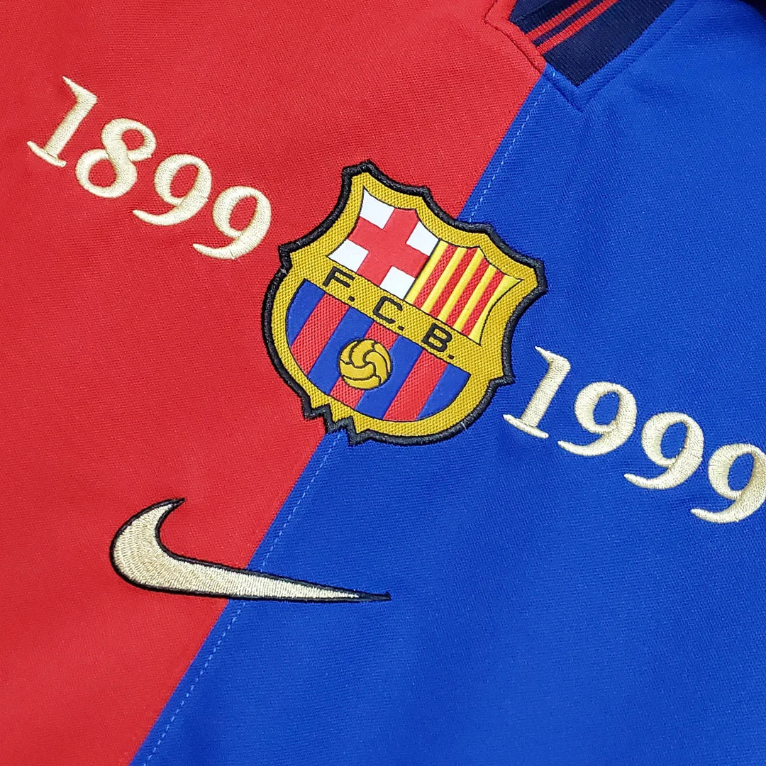 1999/2000 Retro Barcelona Home 100th Anniversary Version Football Shirt 1:1 Thai Quality