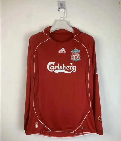 2006/2007 Retro Long Sleeve Liverpool Home Football Shirt 1:1 Thai Quality