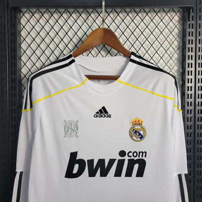 2009/2010 Retro Long Sleeve Real Madrid Home Soccer Jersey 1:1 Thai Quality