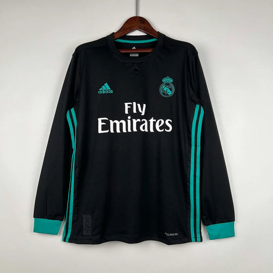 2017/2018 Retro Long Sleeve Real Madrid Away Football Shirt1:1 Thai Quality