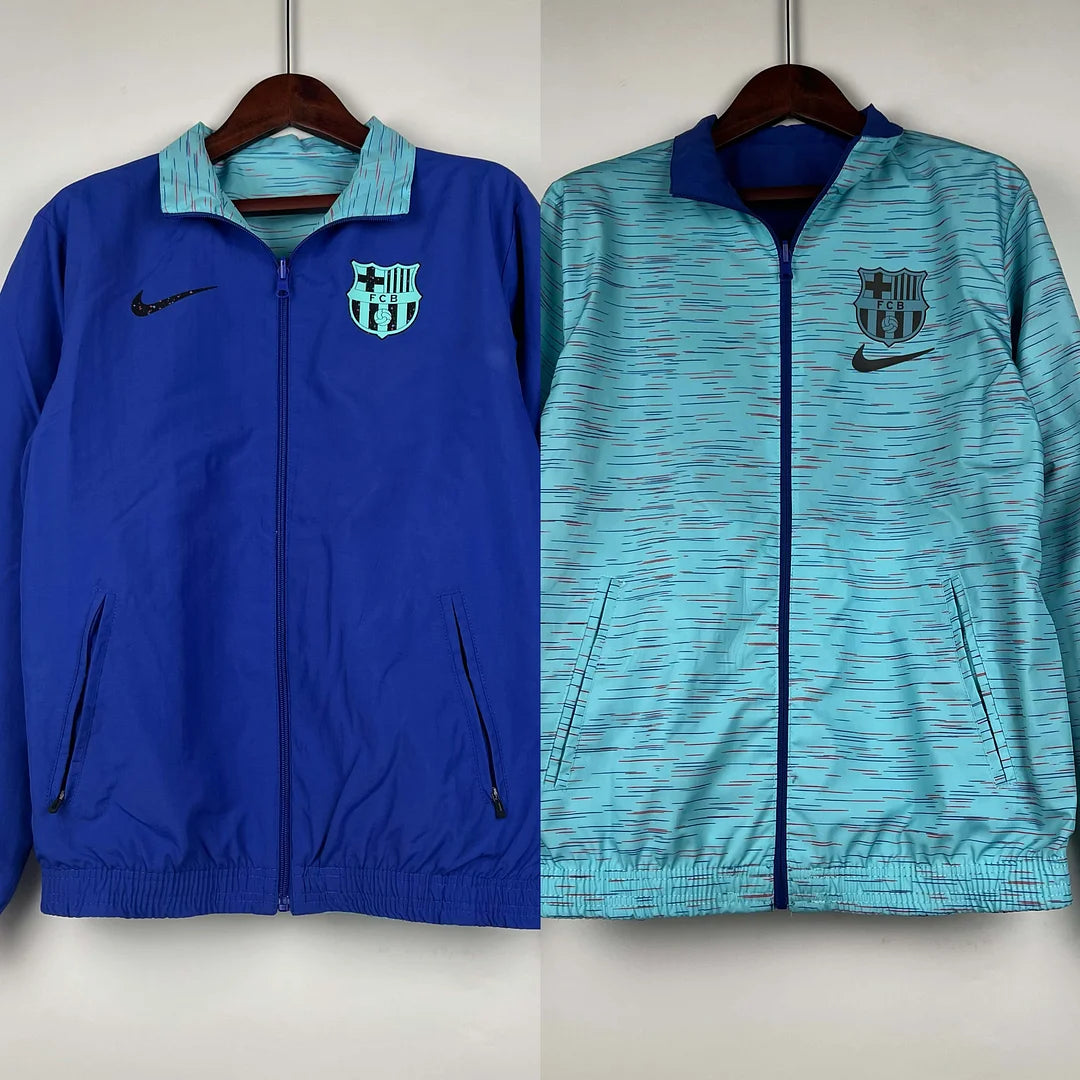 2023/2024 Barcelona Reversible Windbreaker Blue Soccer Jersey 1:1 Thai Quality