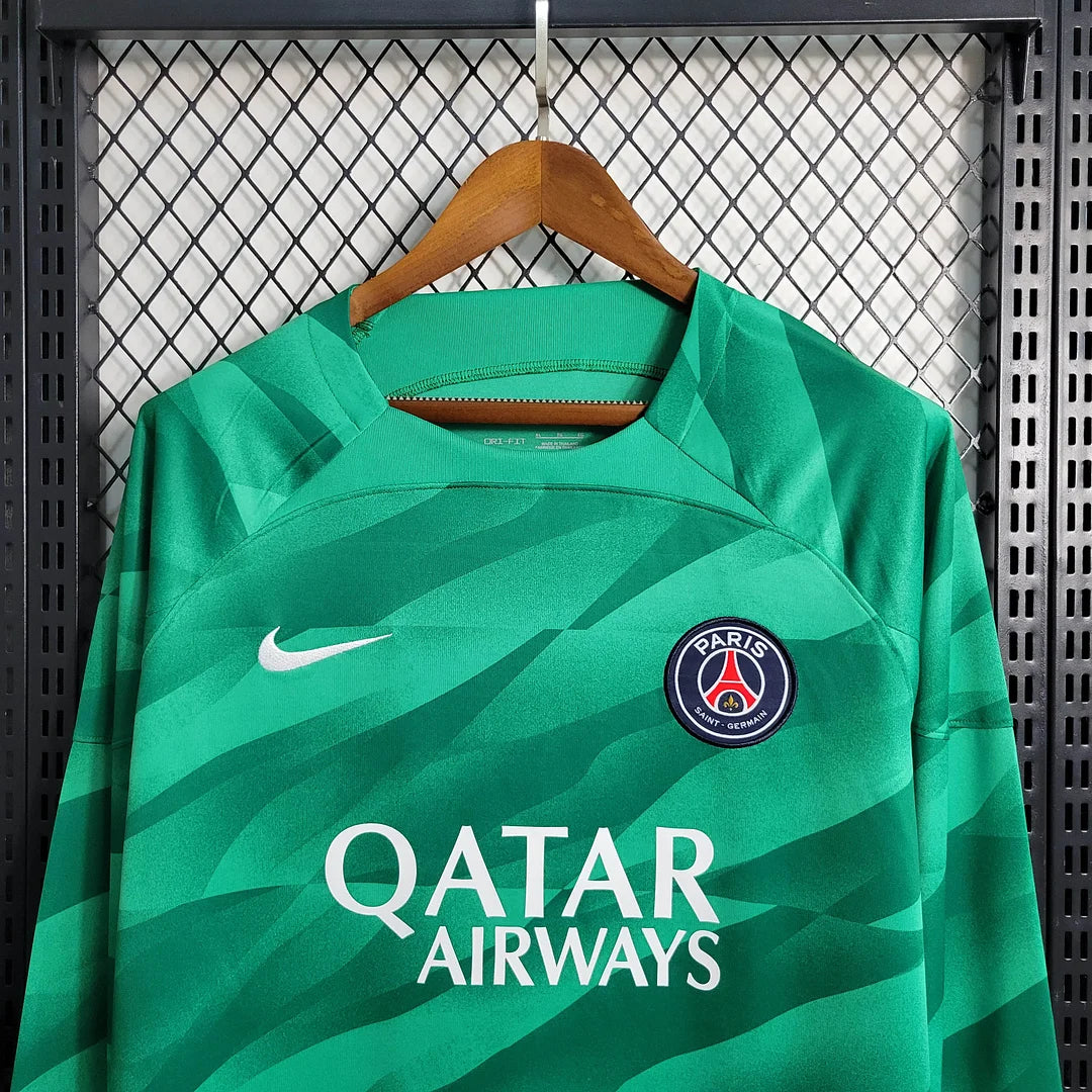 2023/2024 Long Sleeve Psg Paris Saint-Germain Goalkeeper Green Football Shirt