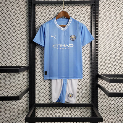 2023/2024 Manchester City Home Football Shirt 1:1 Thai Quality Kids Size