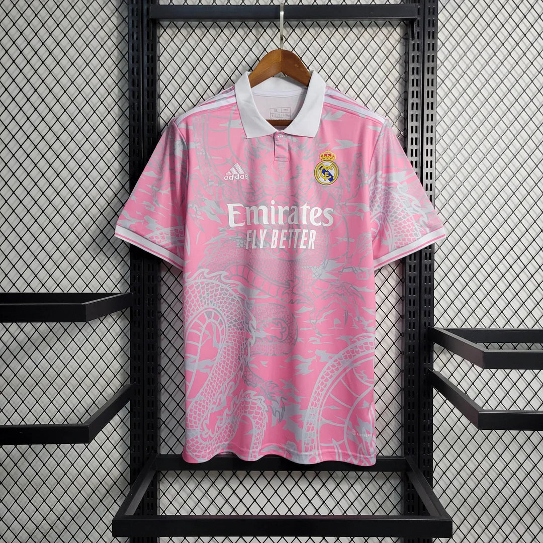 2023/2024 Real Madrid Chinese Dragon Pink Football Shirt