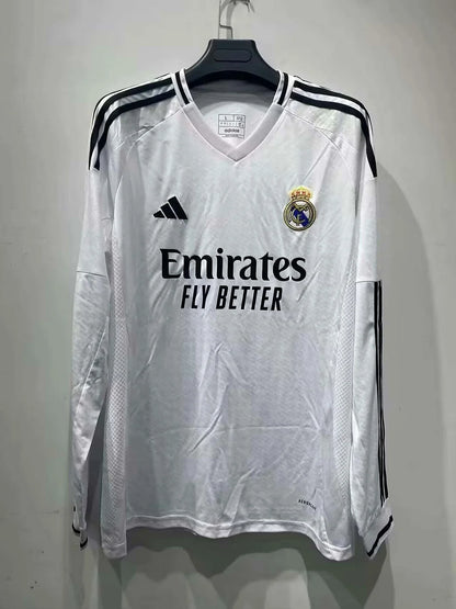 2024/2025 Long Sleeve Real Madrid Home Football Shirt1:1 Thai Quality