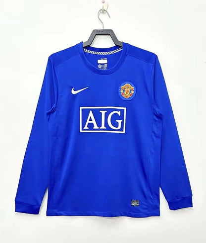 2007/2008 Retro Long Sleeve Manchester United Away Football Shirt 1:1 Thai Quality