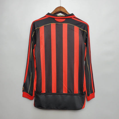 2006/2007 Retro Long Sleeve AC Milan Home Football Shirt 1:1 Thai Quality