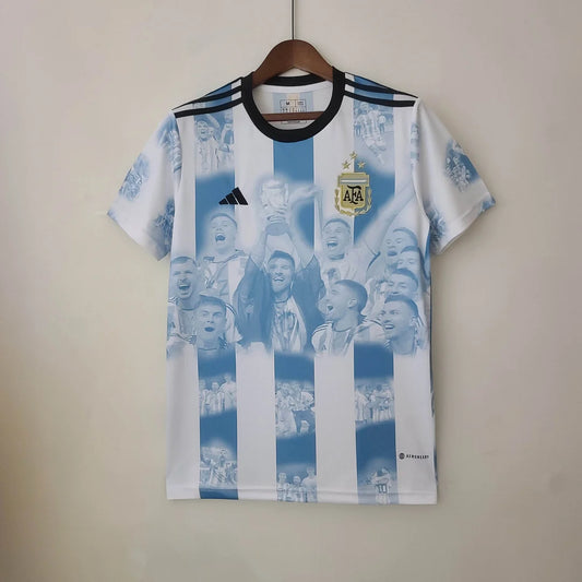 2022 Argentina Home Champion Commemorative Edition Jersey