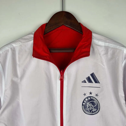 2023/2024 Ajax Reversible Windbreaker（Red-White）Soccer Jersey 1:1 Thai Quality