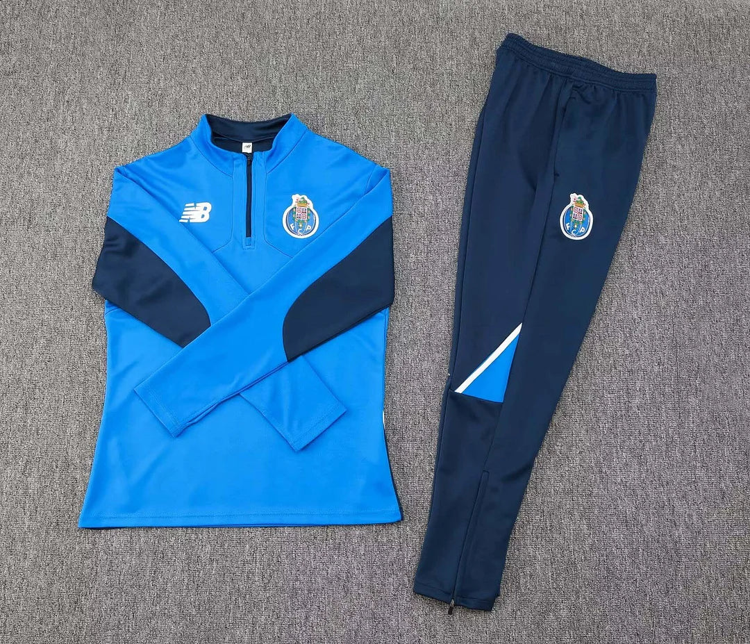 2024/2025 Porto Half-Pull Training Suit Colorful Blue Football Shirt Set