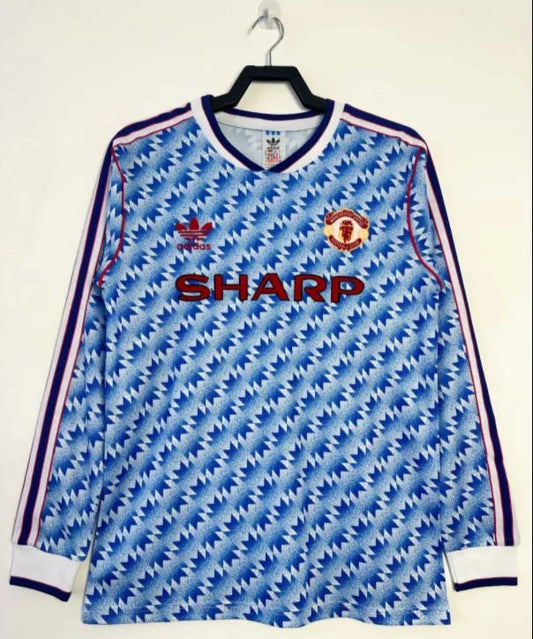 1990/1992 Retro Long Sleeve Manchester United Away Football Shirt 1:1 Thai Quality