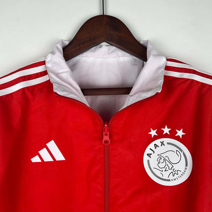 2023/2024 Ajax Reversible Windbreaker（Red-White）Soccer Jersey 1:1 Thai Quality