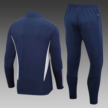 2023 Italy Half-Pull Training Suit Royal Blue Soccer Shirt Set