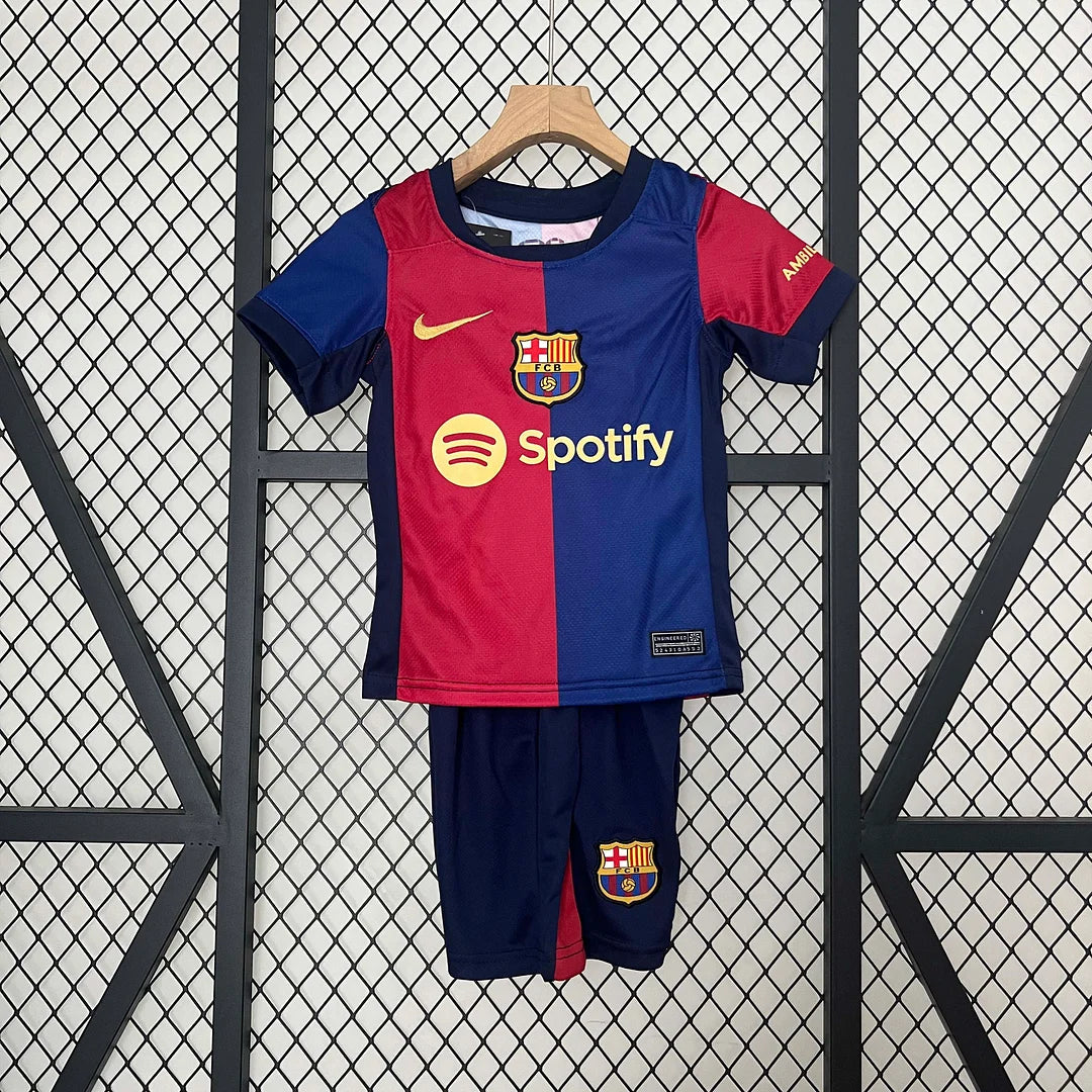 2024/2025 Barcelona Home Football Shirt 1:1 Thai Quality Kids Size