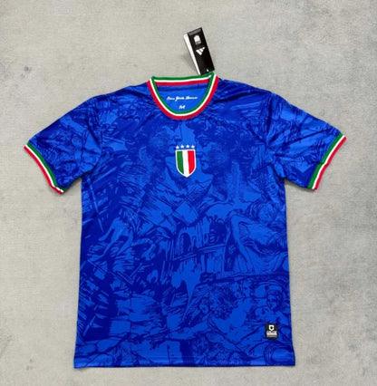 2025 Italy Training Wear Blue Football Shirt 1:1 Thai Quality