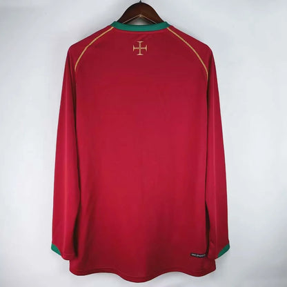 2006 Retro Long Sleeve Portugal Home Football Shirt