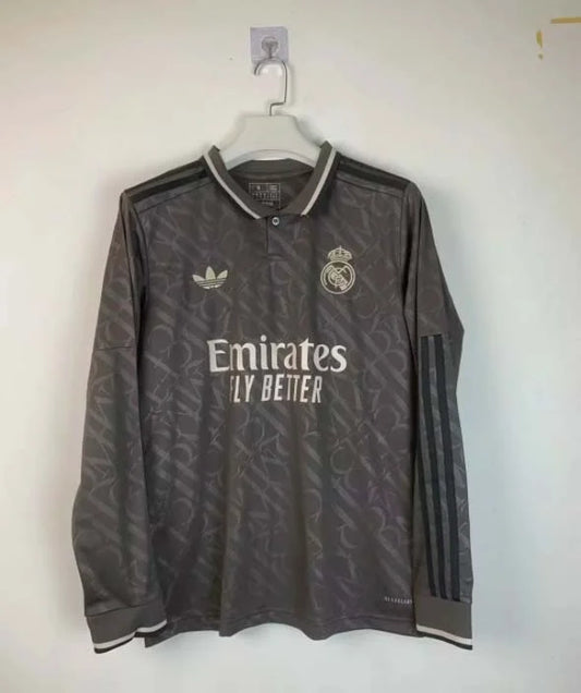 2024/2025 Long Sleeve Real Madrid Third Away Football Shirt1:1 Thai Quality