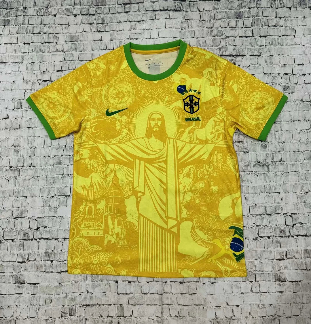 2024 Brazil Special Edition Jesus Yellow Football Shirt 1:1 Thai Quality